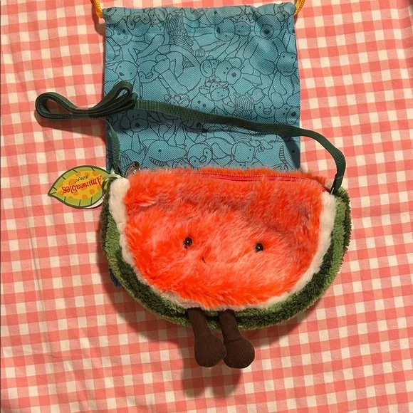 NWT Jellycat Amuseables Watermelon crossbody bag - Picture 2 of 4